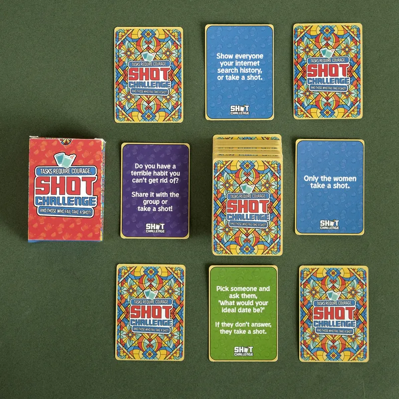 Funny Party Shot Challenge Game Cards