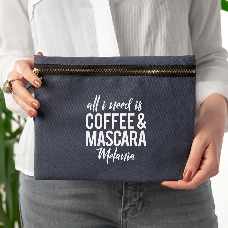 Personalised Makeup Bag with Humorous Quote for Women