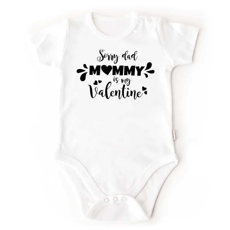 Funny Valentine's Day Gifts for Mom Short Sleeve Baby Bodysuit