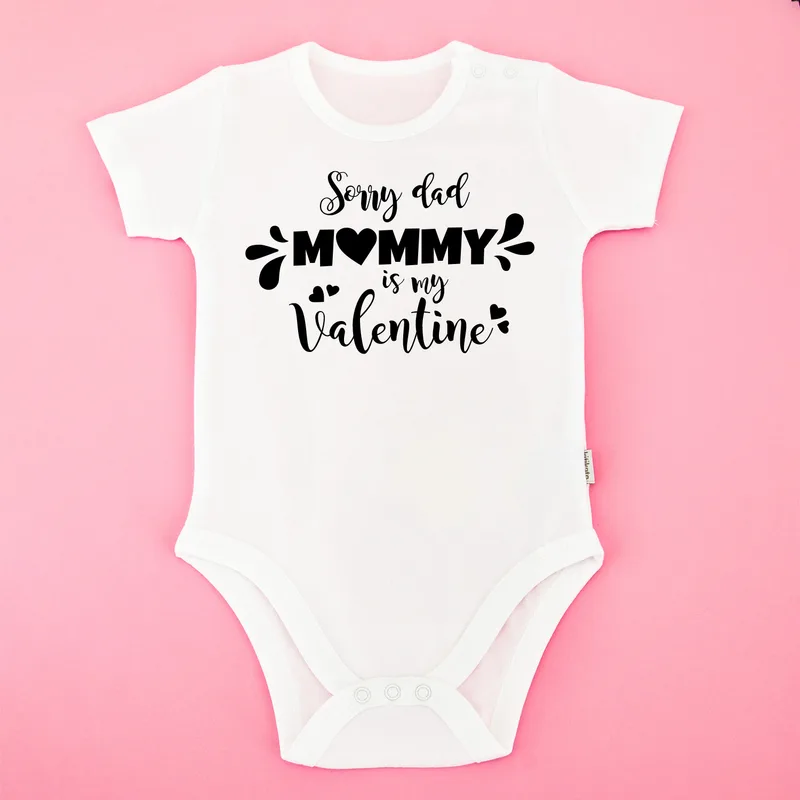 Funny Valentine's Day Gifts for Mom Short Sleeve Baby Bodysuit