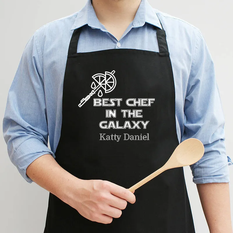 Personalised Chef Apron with Custom Name for Food Lovers