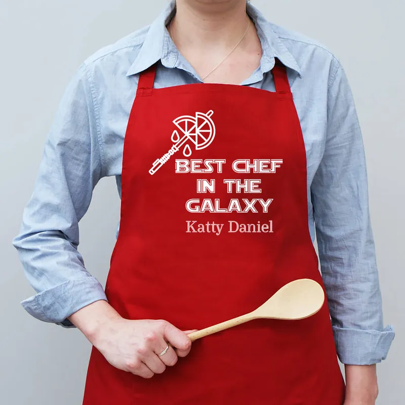 Personalised Chef Apron with Custom Name for Food Lovers