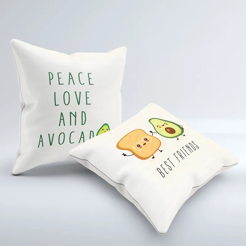 Gift for a Friend Decorative Avocado Pillow