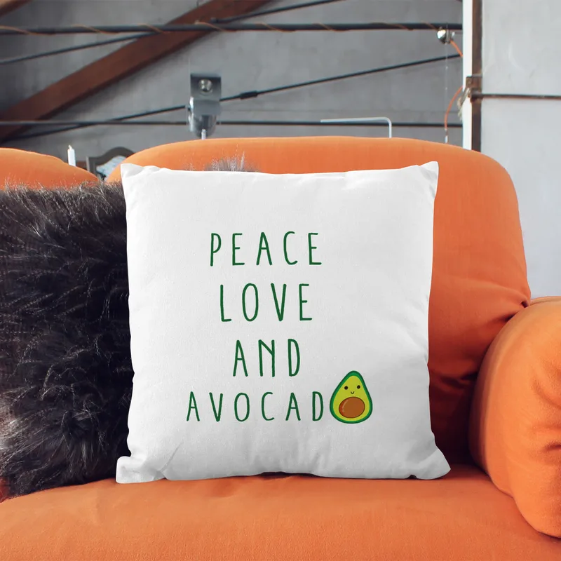 Gift for a Friend Decorative Avocado Pillow