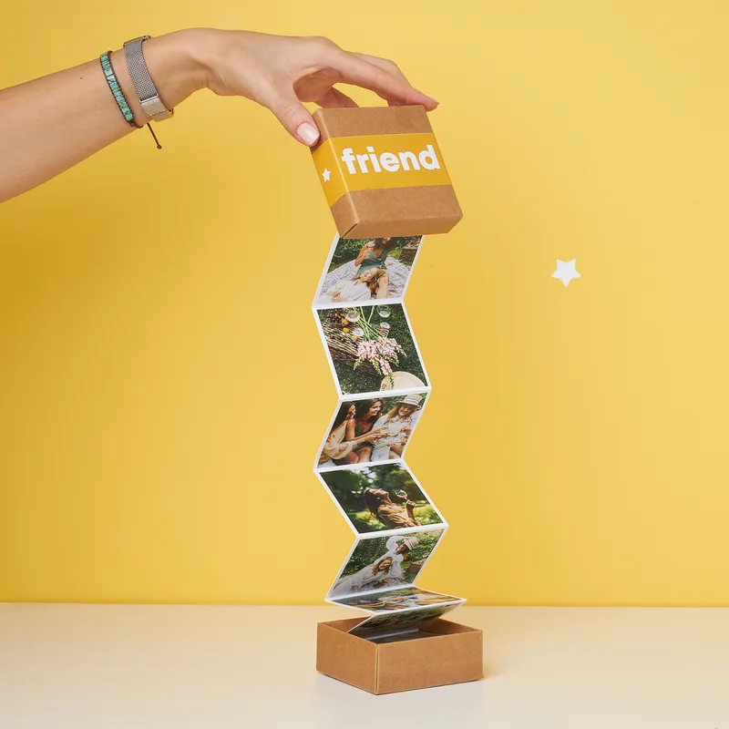 Gift for Best Friend Accordion Photo Album Box