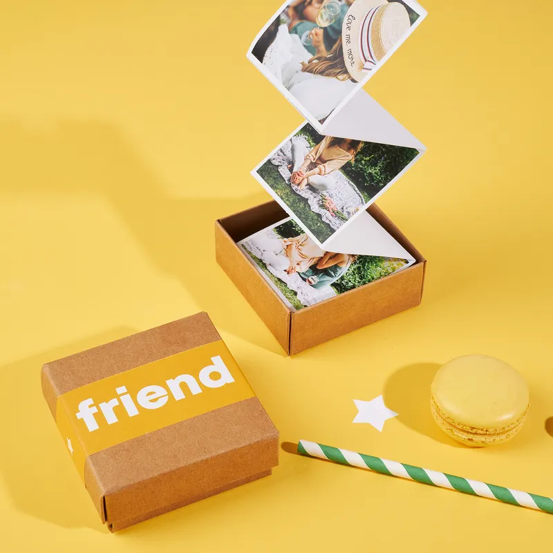 Gift for Best Friend Accordion Photo Album Box