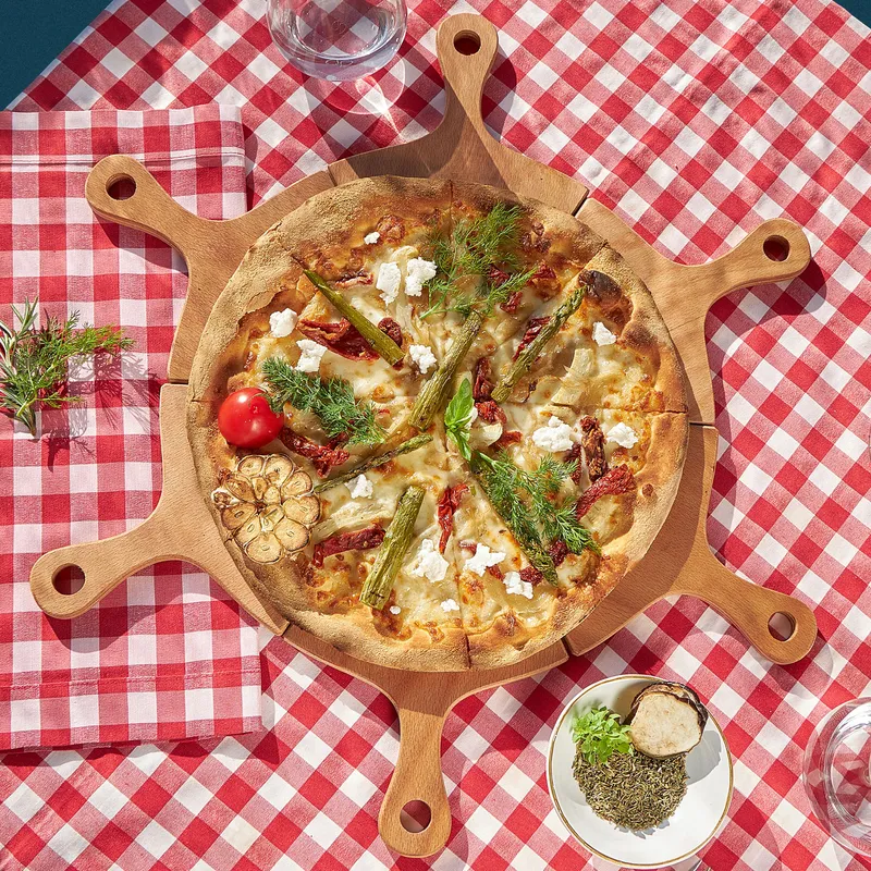 Gift for Best Friends Personalized 6 Piece Pizza Serving Board