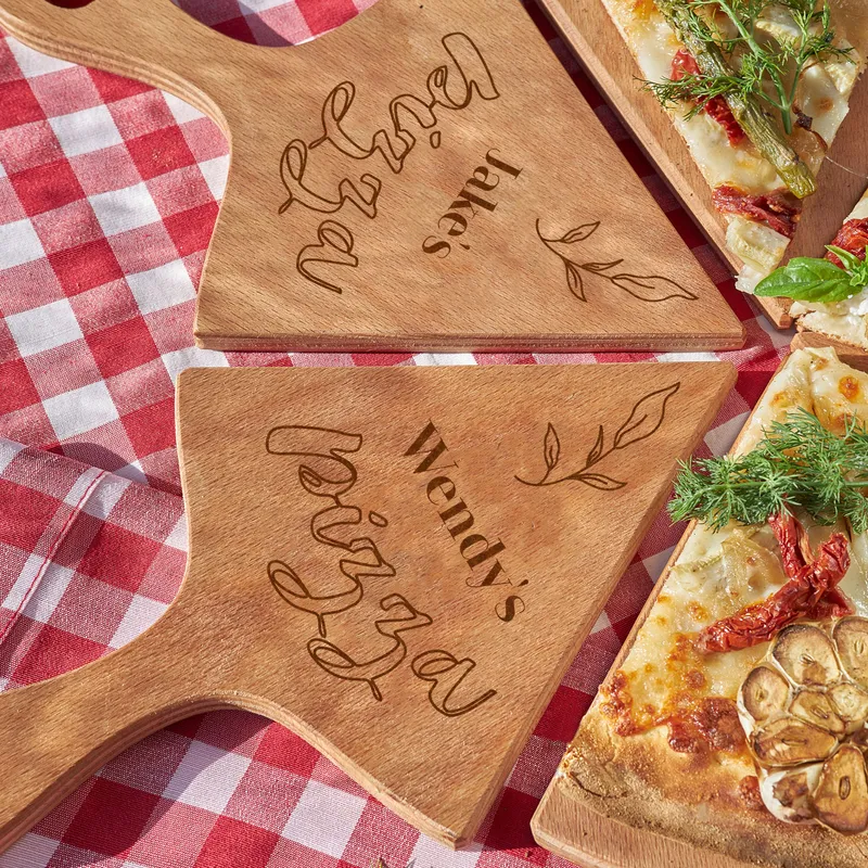 Gift for Best Friends Personalized 6 Piece Pizza Serving Board