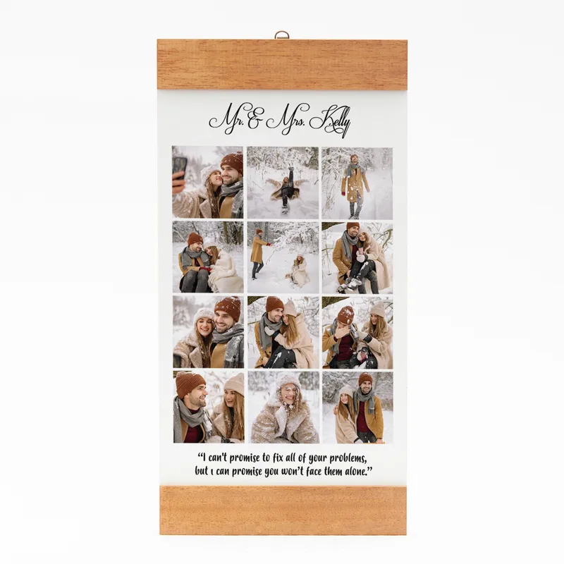 Gift for Couples Wooden Framed Photo Album