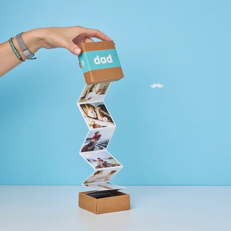 Gift for Dad Accordion Photo Box
