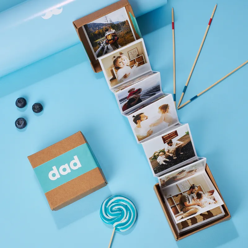 Gift for Dad Accordion Photo Box