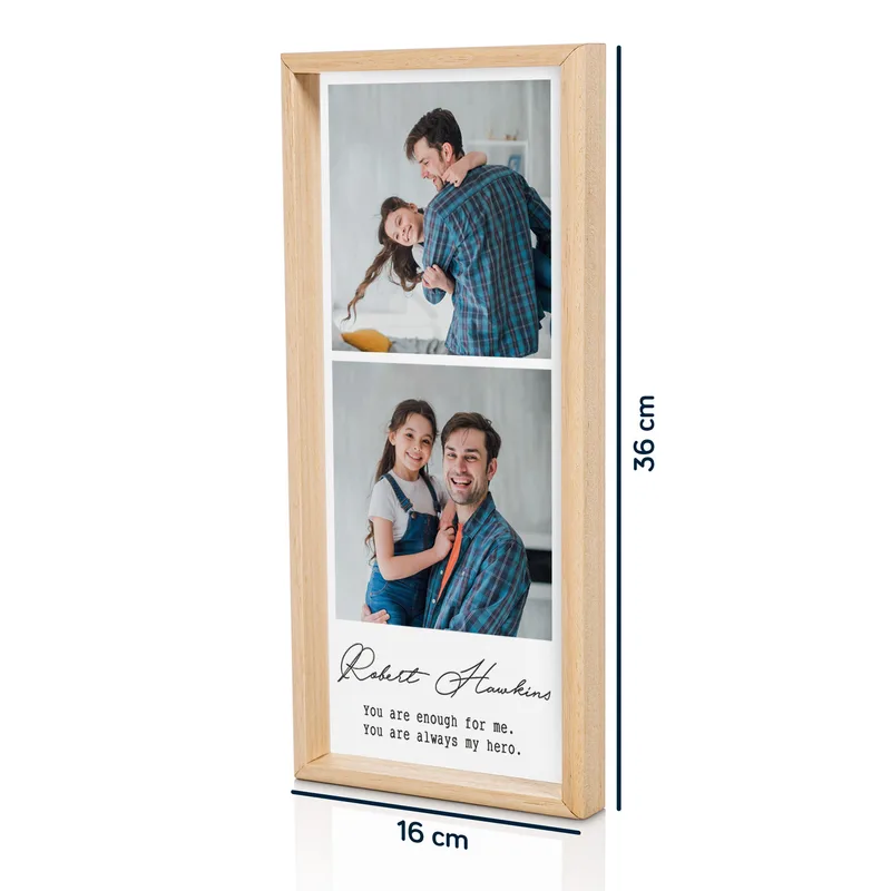 Gift for Dad Personalized Photo Printed Wooden Picture Frame