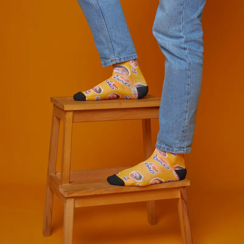 Gift for Dad Photo Printed 2 Pairs of Socks