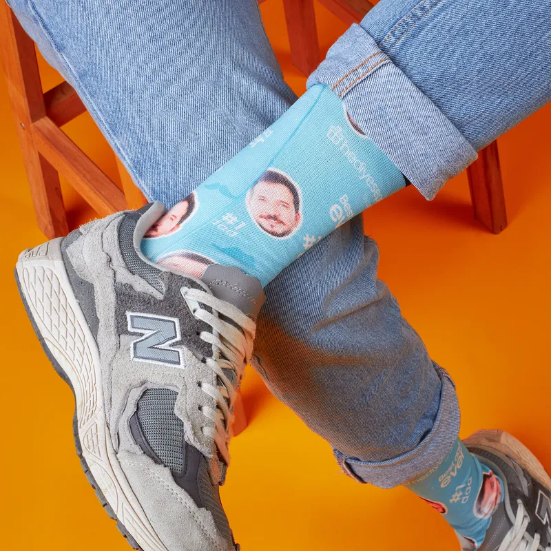 Gift for Dad Photo Printed 2 Pairs of Socks