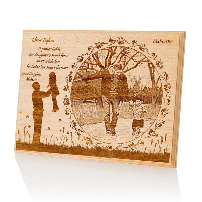 Gift for Dad Wooden Picture with Special Message