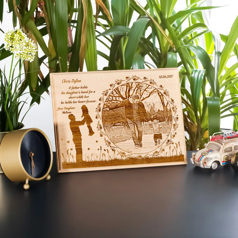 Gift for Dad Wooden Picture with Special Message