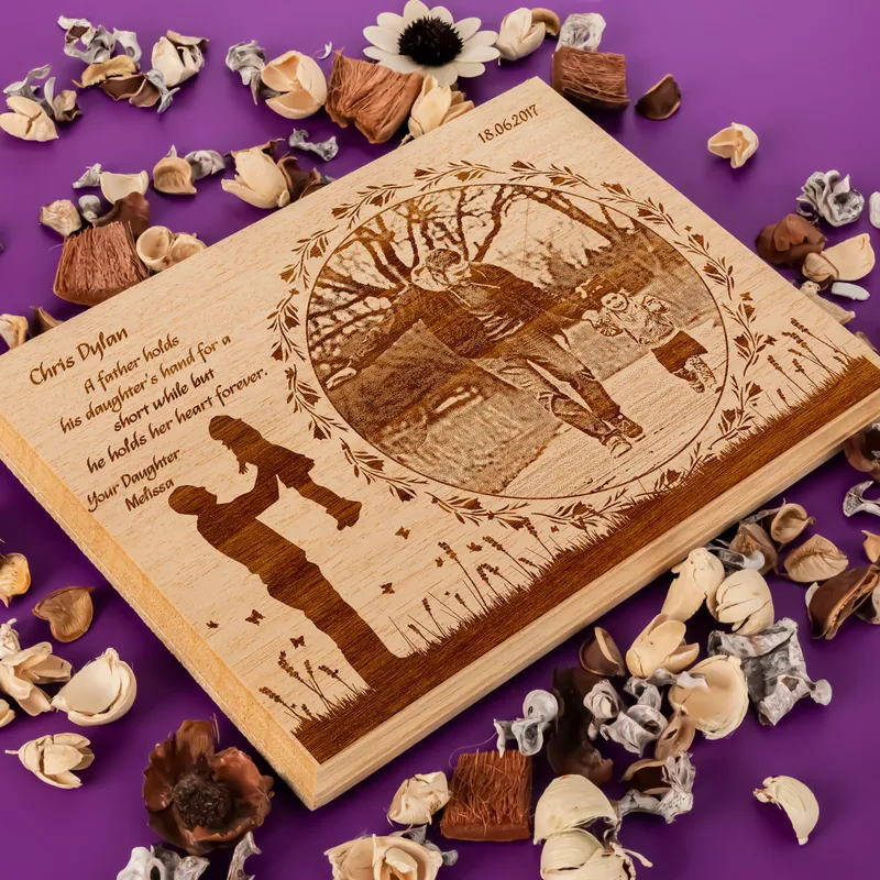 Gift for Dad Wooden Picture with Special Message