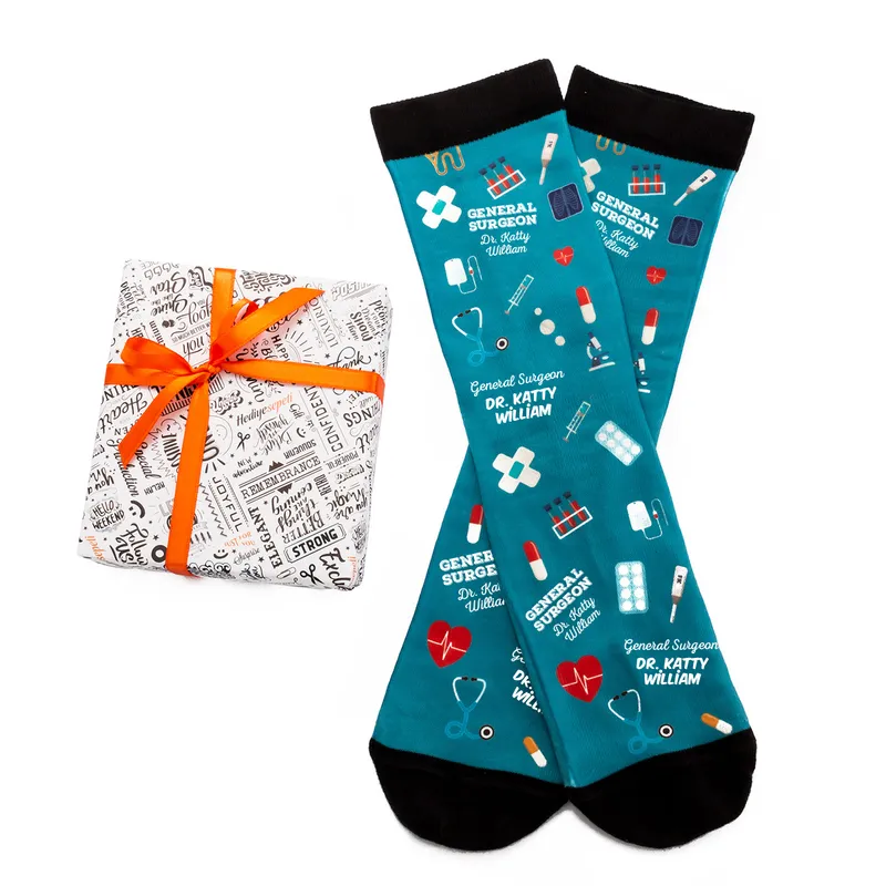 Funny Personalised Medical Socks for Doctors and Nurses