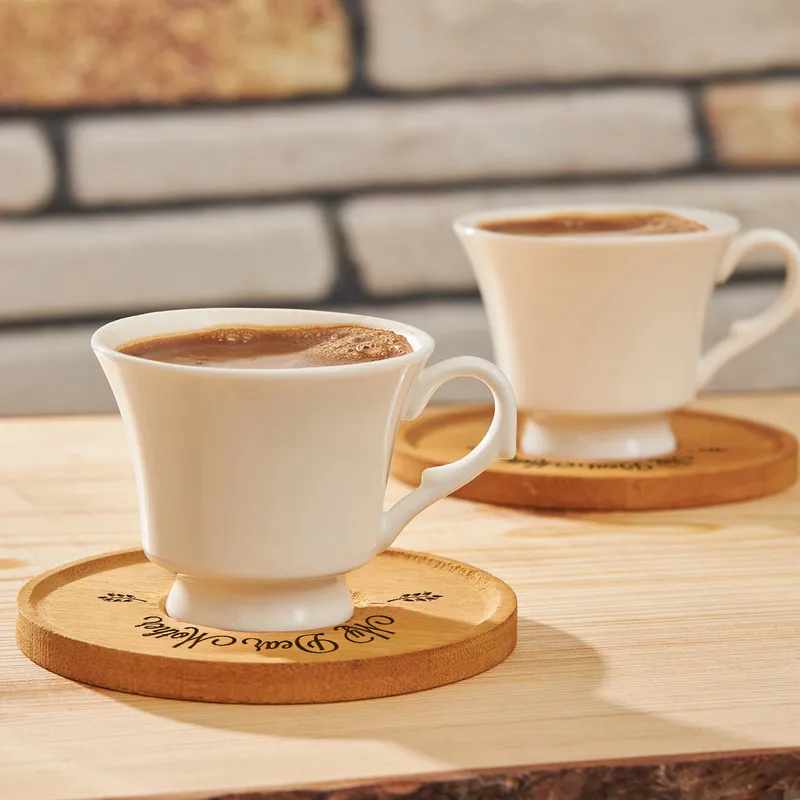 Gift for Mom 6 Cup Set with Bamboo Plate