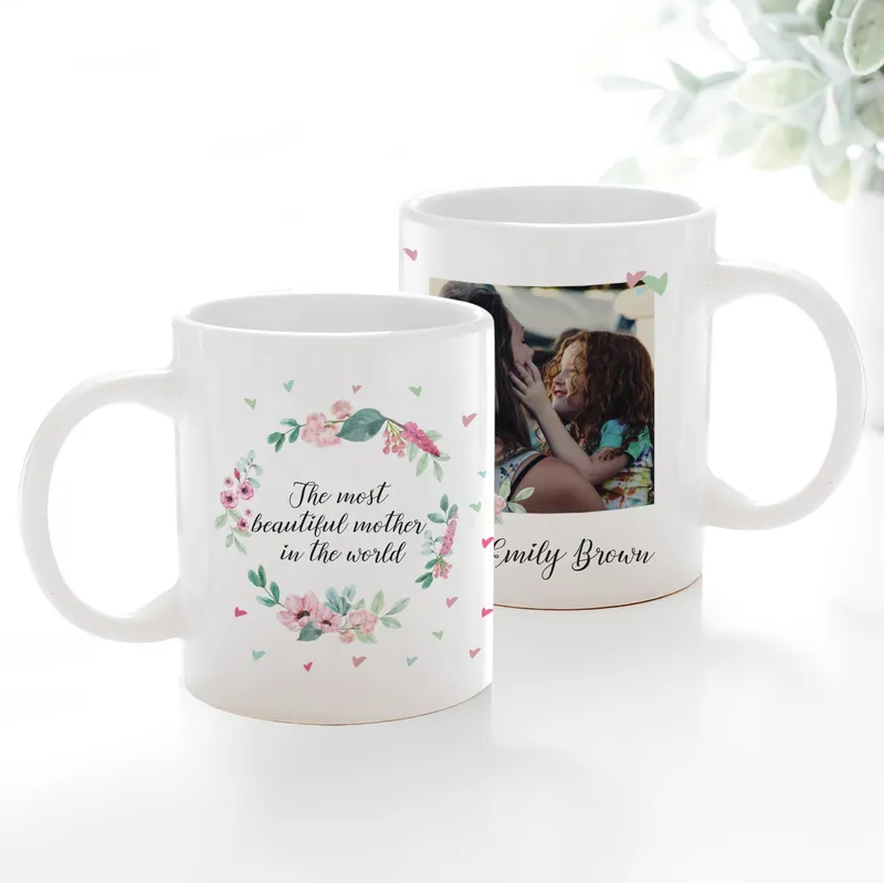 Personalised Photo Mug with Message for Mum