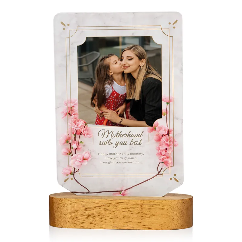 Gift for Mom Photo Printed Desktop Led Lamp