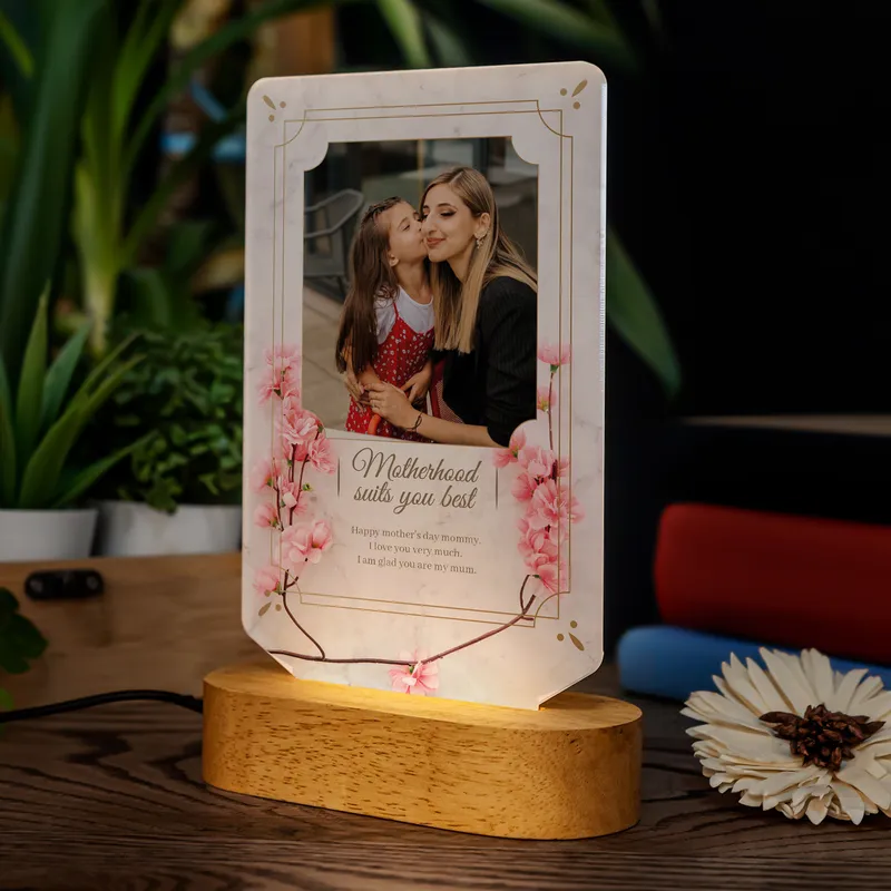 Gift for Mom Photo Printed Desktop Led Lamp