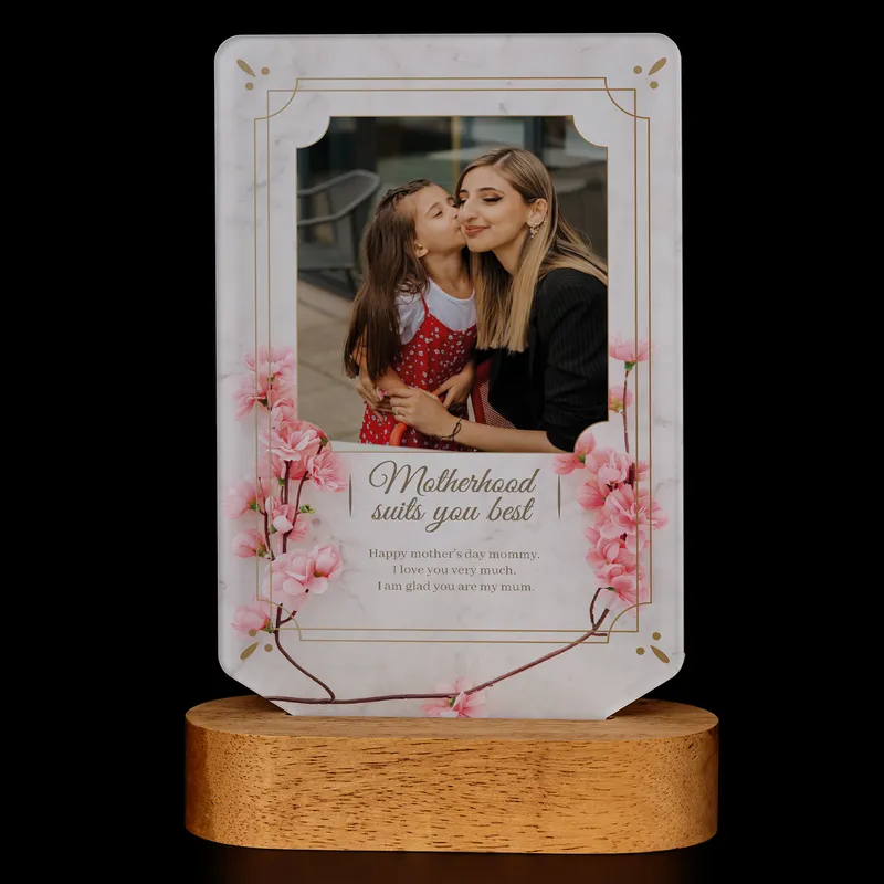 Gift for Mom Photo Printed Desktop Led Lamp