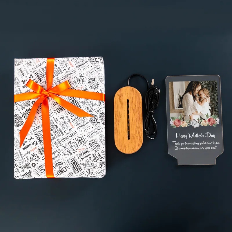 Gift for Mom with Personalized Picture and Special Message 3D LED Lamp