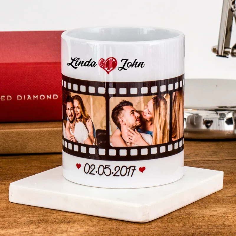 Gift for Significant Other Photo and Date Printed Mug