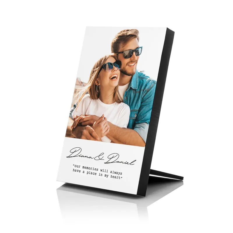 Gift for Significant Other Photo Printed Mini Wooden Picture Frame