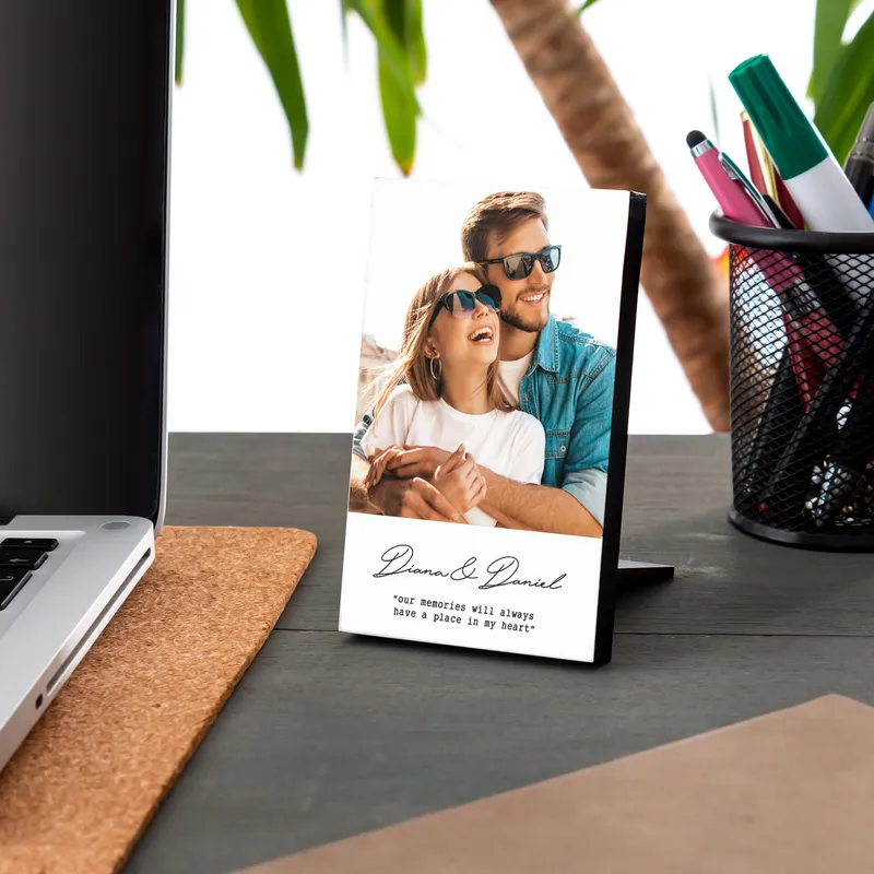 Gift for Significant Other Photo Printed Mini Wooden Picture Frame