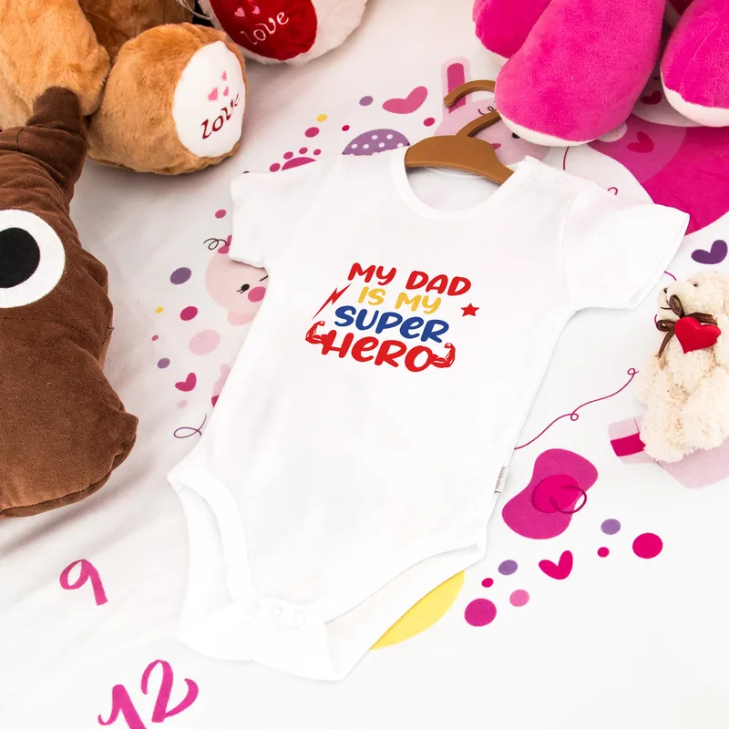 Gift for Super Hero Dads Baby Bodysuit