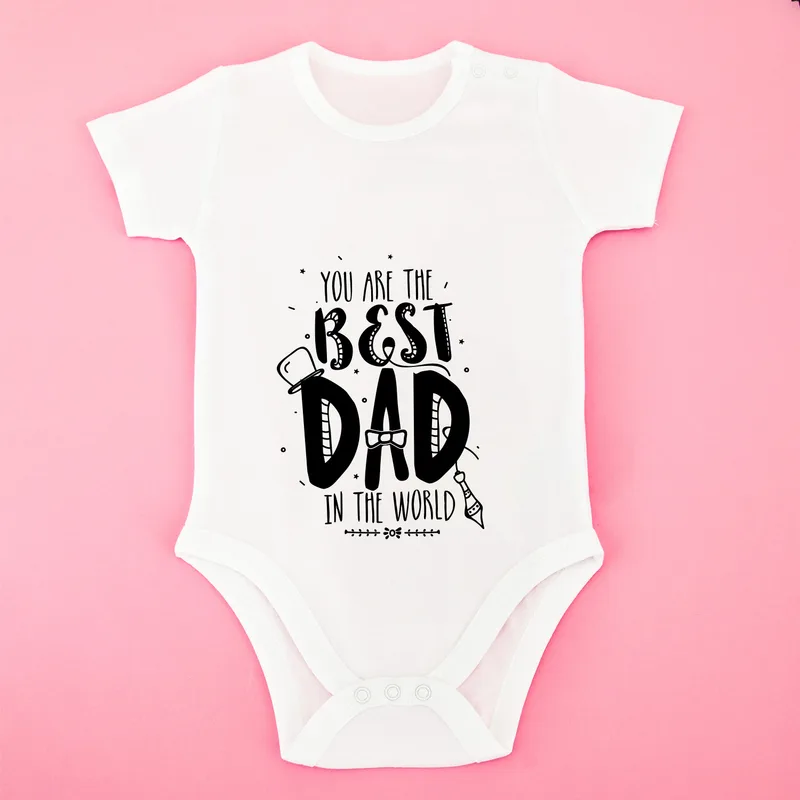 Best Dad in the World Baby Bodysuit for Father's Day