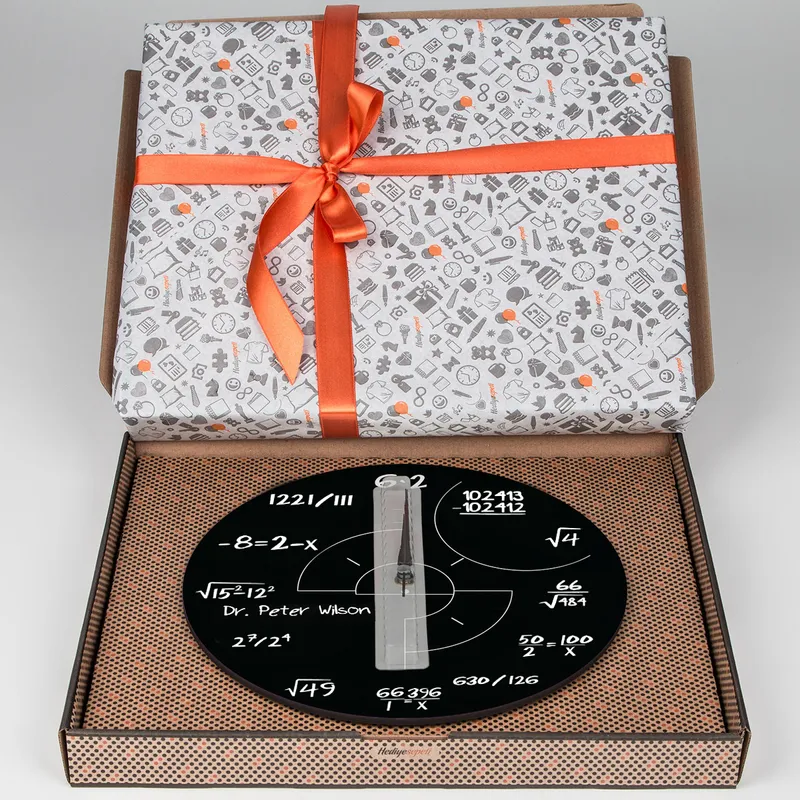 Personalised Math Equation Wall Clock for Teachers and Students