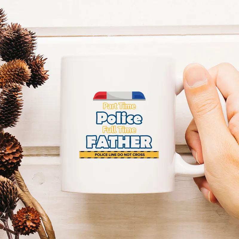 Police Officer Dad Mug - Funny Father's Day Gift