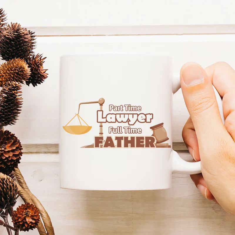 Gift Porcelain Coffee Mug for Lawyer Dads