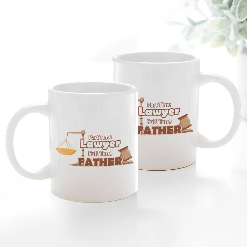 Gift Porcelain Coffee Mug for Lawyer Dads