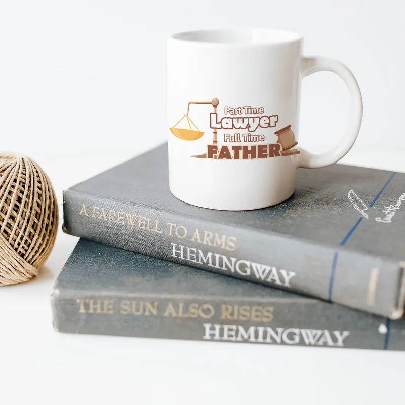 Gift Porcelain Coffee Mug for Lawyer Dads