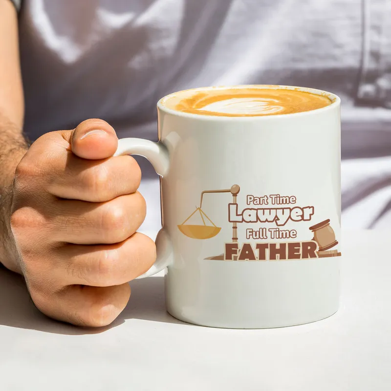 Gift Porcelain Coffee Mug for Lawyer Dads