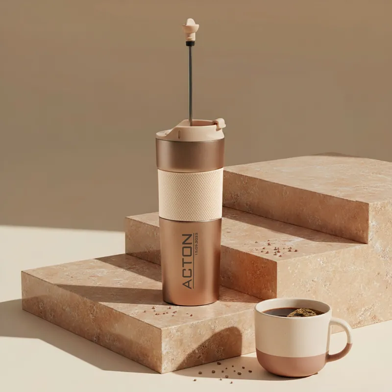 Gift with Name Written French Pressed Steel Thermos