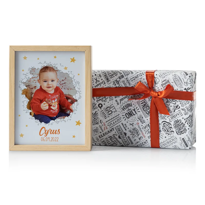 Gifts for Babies Personalized Photo Printed Wooden Lamp Box