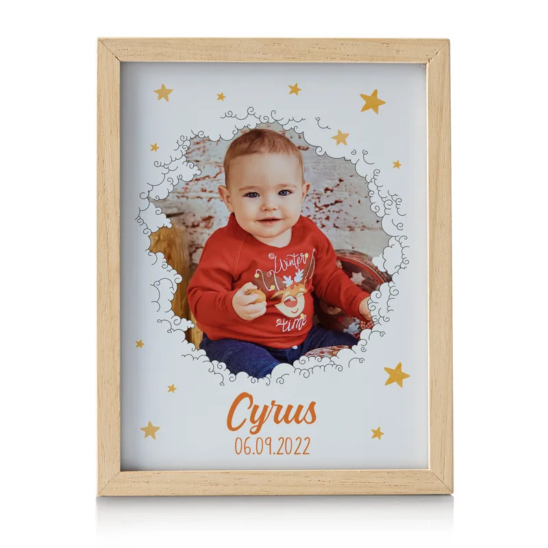 Gifts for Babies Personalized Photo Printed Wooden Lamp Box