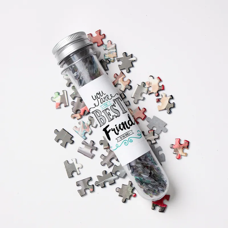 Personalised Best Friend Puzzle Gift in Message Bottle