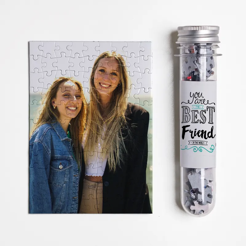 Personalised Best Friend Puzzle Gift in Message Bottle