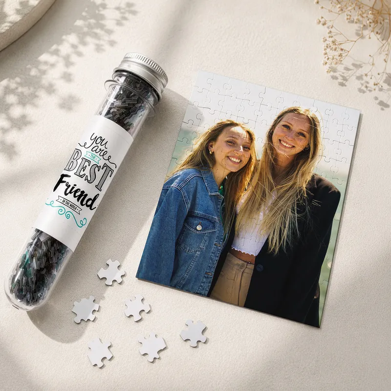 Personalised Best Friend Puzzle Gift in Message Bottle