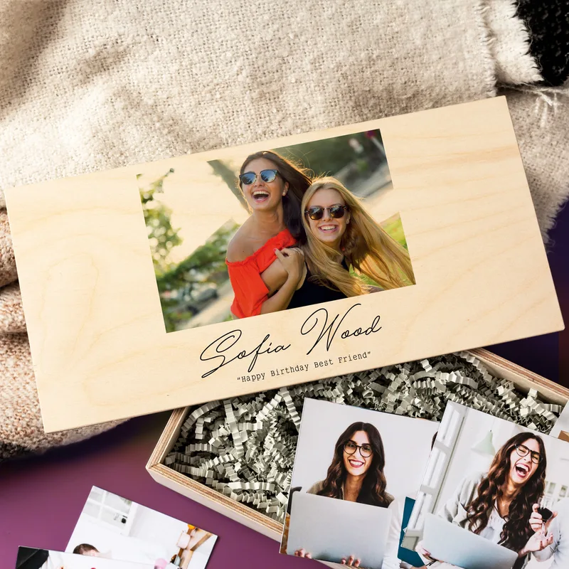 Gifts for Best Friend Wooden Picture Box