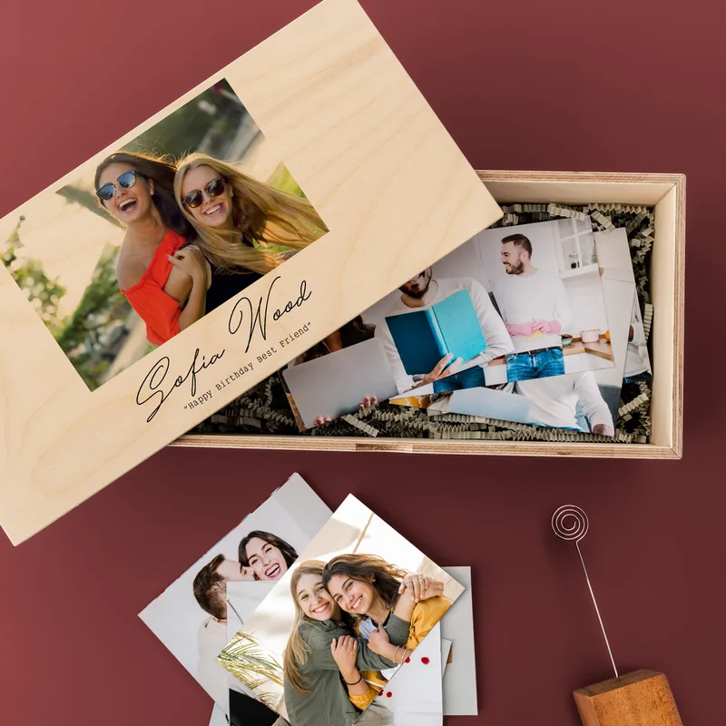 Gifts for Best Friend Wooden Picture Box