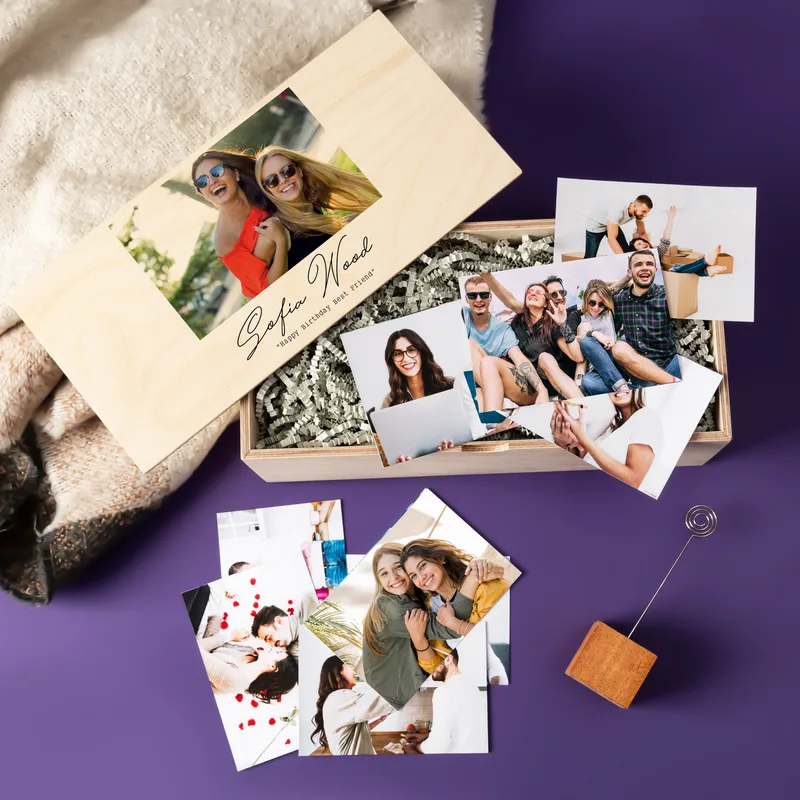 Gifts for Best Friend Wooden Picture Box