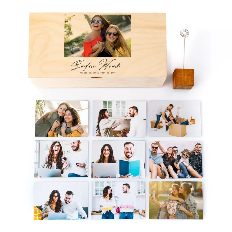 Gifts for Best Friend Wooden Picture Box