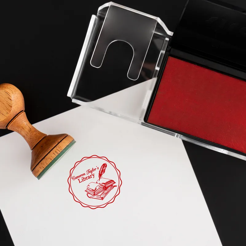 Gifts for Book Nerds Handmade Wooden Book Stamp